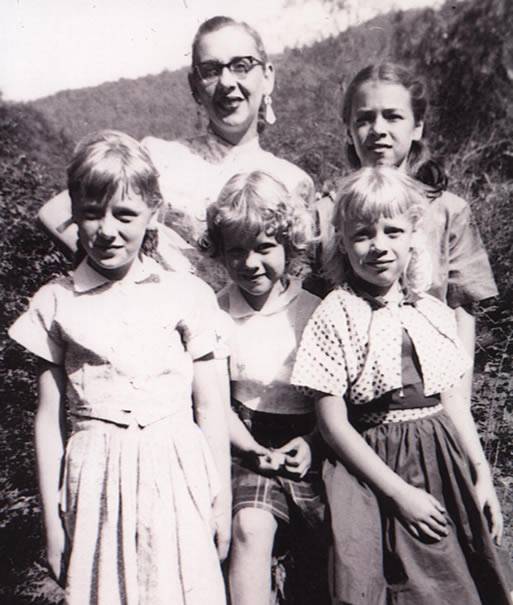 Granny, my mother, and my aunts on Easter Sunday 1954 in Gatlinburg, TN