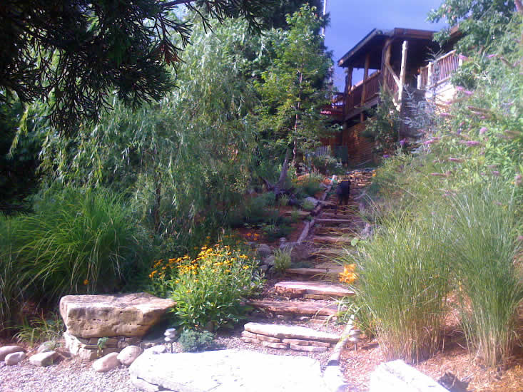 Steps leading from Cabin on Douglas Lake