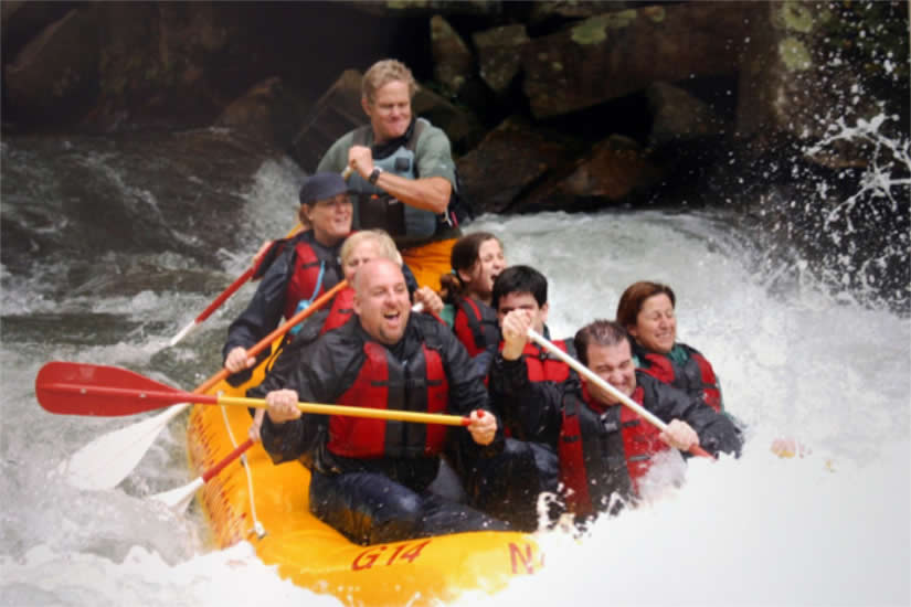 White water rafting in the Smoky Mountains